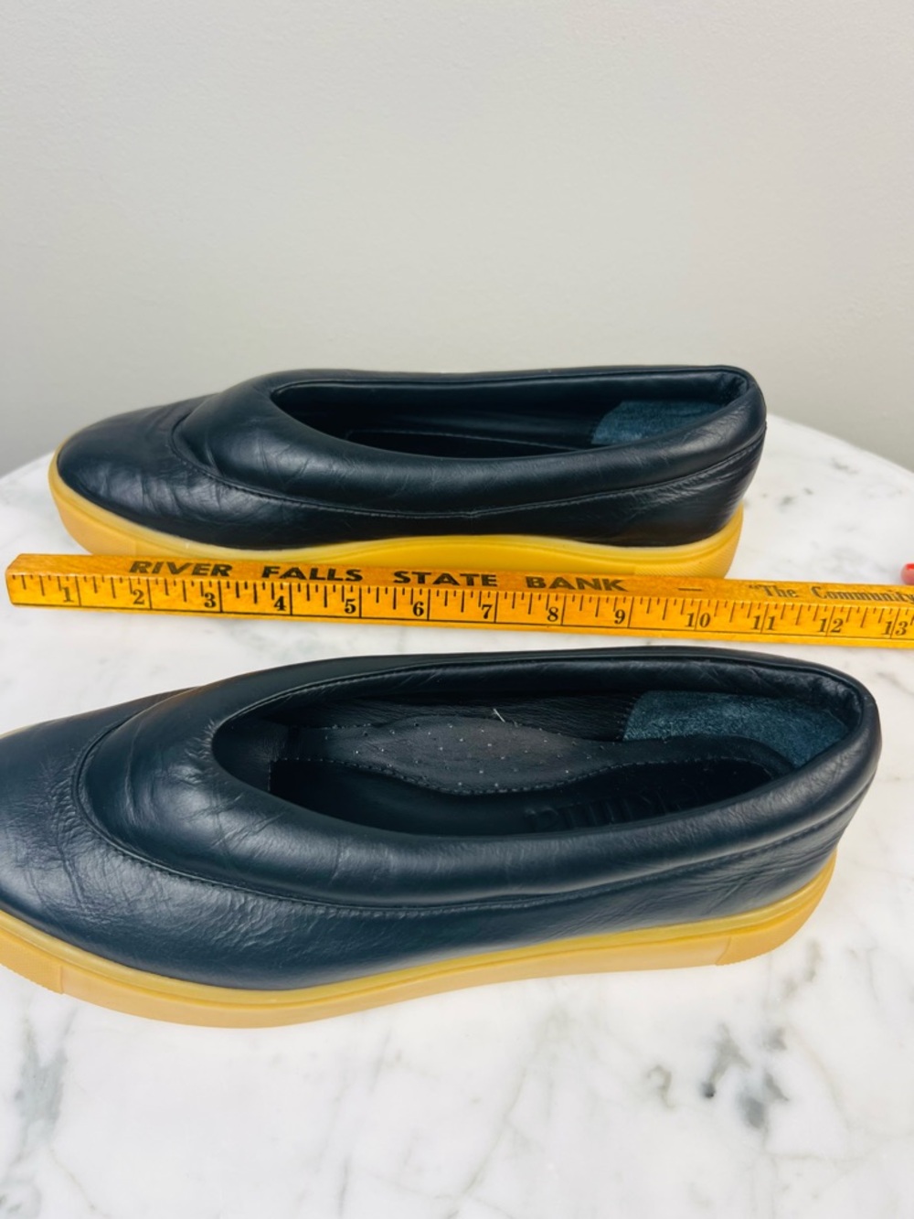 Beklina Margo Sneaker Flats – Black Leather with Gum Sole – Size 10 - Picture 11 of 14